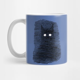 A Cat In the Darkness With Big Eyes Funny Cat Design Mug